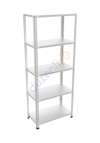 5 Katlı Galvaniz Çelik Raf 43x93x200 Cm Depo, Arşiv, Kiler Ve Market Rafı