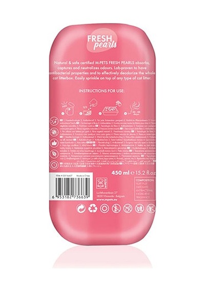 M-pets Fresh Pearls Çiçek Kokulu Kedi Kumu Deodorantı 450 Ml 244-43000.01