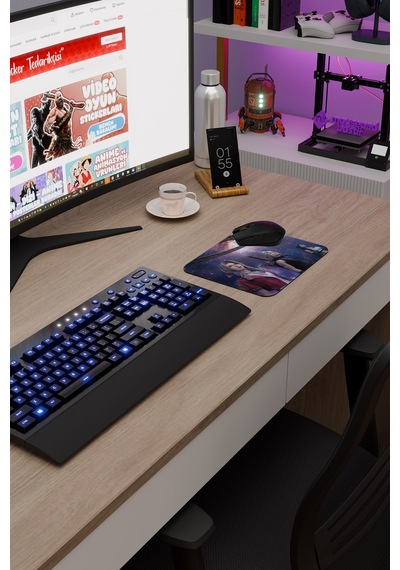 Final Fantasy Kaymaz Dikişli Kauçuk Oyuncu Mousepad V3 - 22x18 Gaming Mouse Pad Fare Altlığı