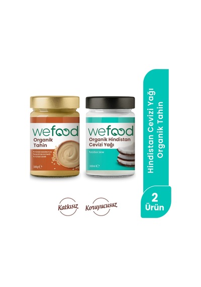 Wefood Organik Hindistan Cevizi Yağı 300 Ml + Wefood Organik Tahin 300 Gr 8683347038077 Diğer