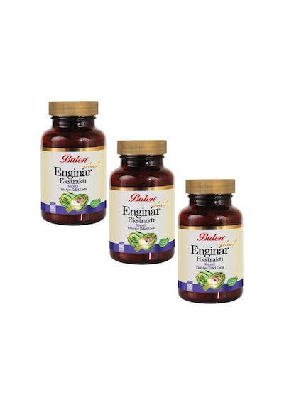 3 Adet Balen Enginar Plus Ekstrakt 820 MG 100 Kapsül