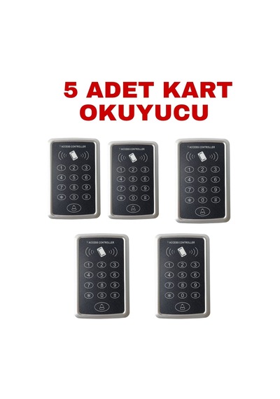 Sr-204 Mf Mifare Kartlı Ve Şifreli Geçiş Sistemi Rfıd Kart Okuyucu 13.56 Mhz 5 Adet
