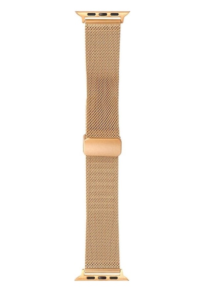 Apple Uyumlu  Watch 40 MM Kordon Klipsli Metal Hasır Kordon 85