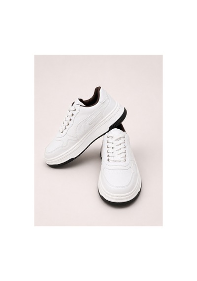 Yalçın Erkek Beyaz Sneaker Kalın Taban Ortopedik Günlük Spor Ayakkabı Beyaz - 880226965 Beyaz