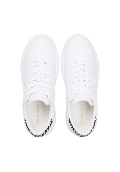 Tommy Hilfiger Th Kadın Beyaz Hayvan Desenli Platform Spor Ayakkabı-12221 Beyaz