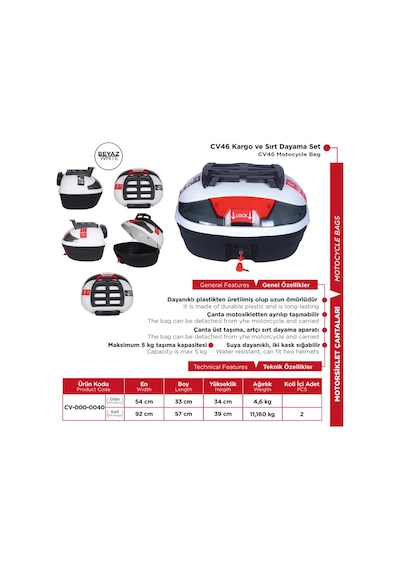 CV 46  VE SIRT DAYAMA SET BEYAZ ÇANTA (ARWİC)-
