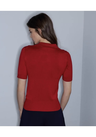 İpekyol Polo Yaka Triko Kırmızı Kadın Kazak Iw6260050177