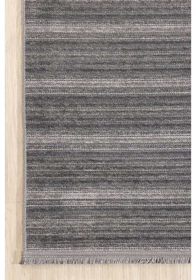 Koza Halı Stripe Antrasit Kilim Kaymaz Taban Salon Oturma Odası Antre Halıs Antrasit