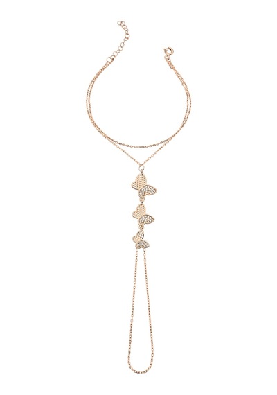 925 Ayar Gümüş Rose Kelebekler Şahmeran - 45100003 Rose Gold