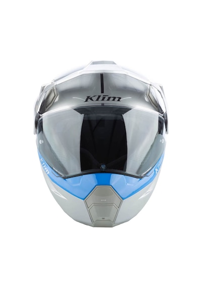Klim X1 Alpha Carbon Concept Korumalı ADV Motosiklet Kaskı Beyaz - Mavi