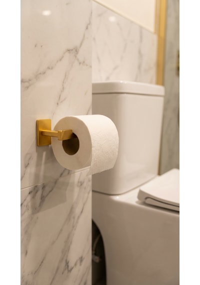 Premium Gold Alüminyum Banyo Ve Tuvalet Kağıtlığı Yapışkanlı Altın