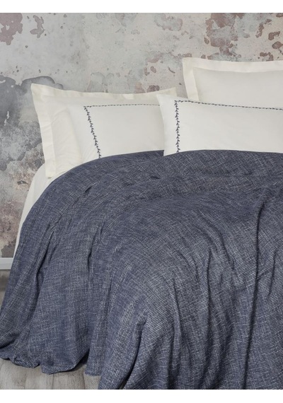 Cotton Box Embrova Şönil Çift Kişilik Yatak Örtüsü/pike Takımı Loom Lacivert Çok Renkli