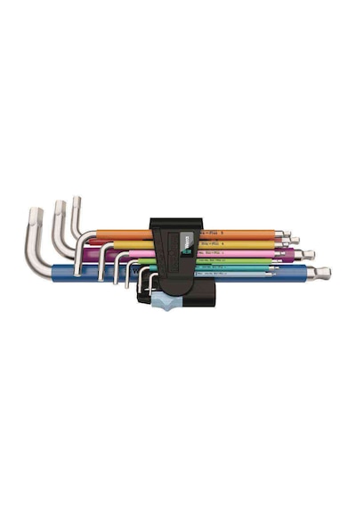 Wera 3950-9 Top Baş Paslanmaz Renkli Alyan Set 05022669001