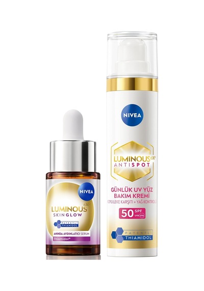Tr Aydınlatıcı Ve Leke Karşıtı Cilt Bakım Seti Spf50 Yüz Güneş Kremi 40ml Serum 15ml
