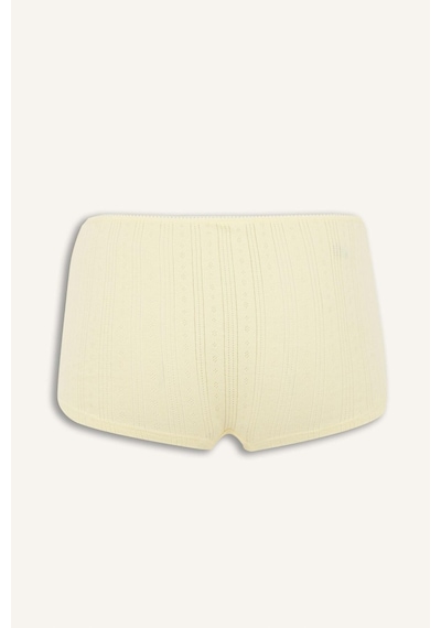 Defacto %100 Pamuk Fitlli Elastik Bel Fiyonk Detaylı Sarı Boxer H3650ax26spyl83 Sarı-yl83