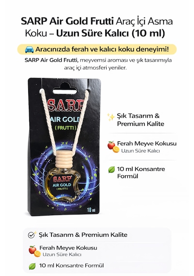 Sarp Araç İçi Ayna Askı Kokusu 10ml Furitti 10 Ml