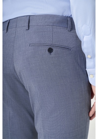 İmza Lacivert Yan Cep Filafil Desen Slim Fit Esnek Pantolon 1003260152 Prussian Lacivert