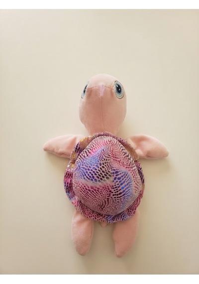 Peluş Kaplumbağa Parlak Kumaş-25 Cm Pembe