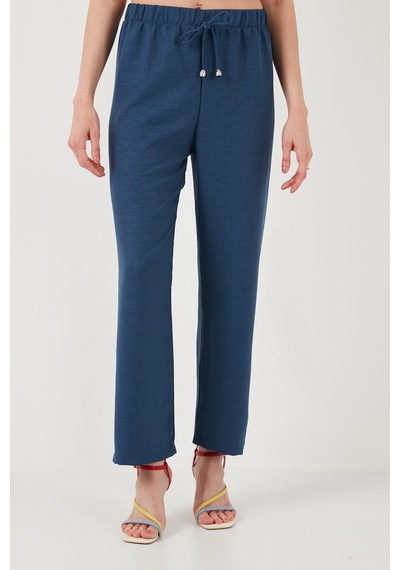 Lela Relaxed Fit Bol Paça Bayan Pantolon 5865826 Indigo