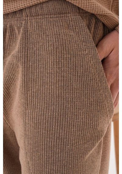 Mecit Pijama Mecit 2998 Kahve Selanik Kumaş Kışlık Erkek Pijama Takımı Kahverengi