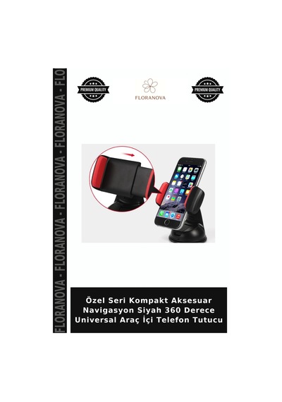 Özel Seri Kompakt Aksesuar Navigasyon Siyah 360 Derece Universal Araç İçi Telefon Tutucu