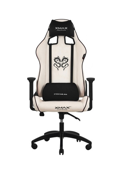 Rio Plus Balerion Terletmez Kadife Kumaş Beyaz Gaming Oyuncu Koltuğu -5 Beyaz