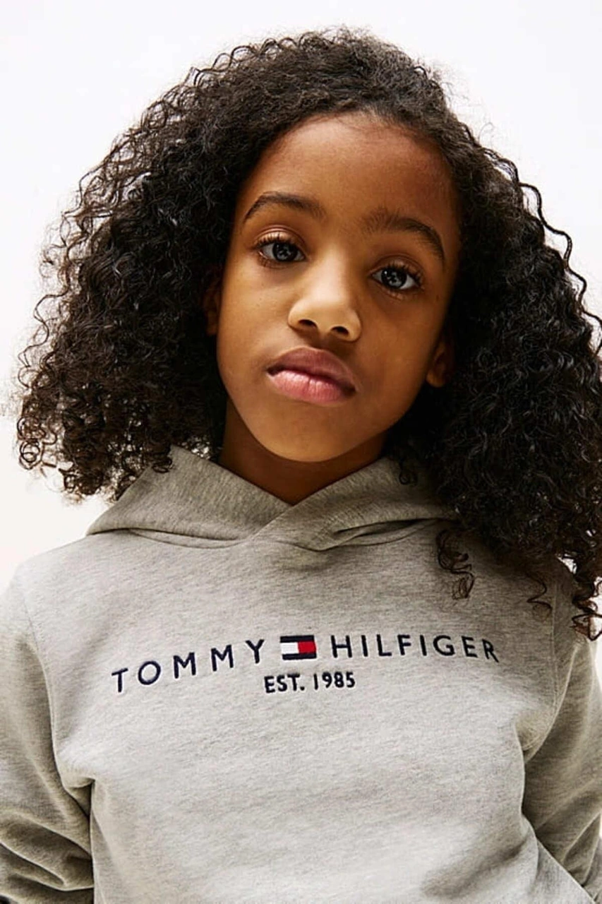Tommy Hilfiger Unisex Çocuk Th Essential Hoodie Kapüşonlu Sweatshirt - Gri-10982 Light Grey Heather Tommy Hilfiger Unisex Çocuk Th Essential Hoodie Kapüşonlu Sweatshirt - Gri-10982 Light Grey Heather