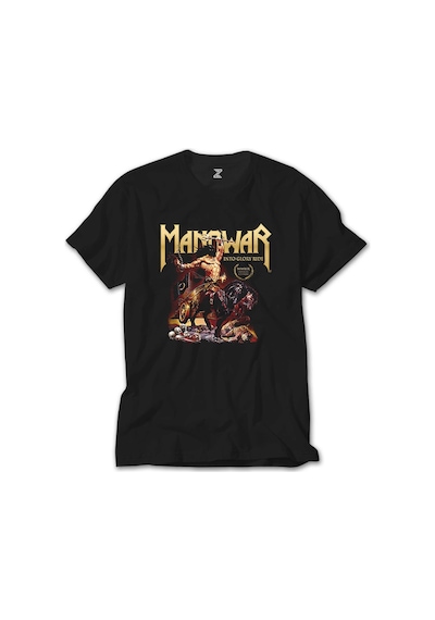 Manowar Into Glory Ride Siyah Tişört Siyah