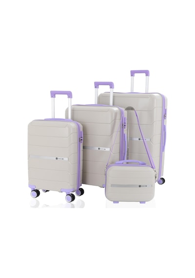 Mçs Polipropilen 4lü Valiz Seti V366 S21sy1000048-set 10729 Kemik/lila Kemik - Lila