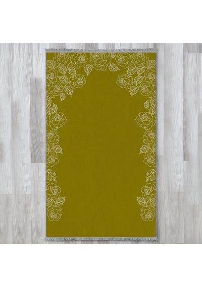 Evaşk Namazlık Dokuma Halı Kaymaz Muslumana Seccade80 x 130 YEŞİL EVAŞK404D66
