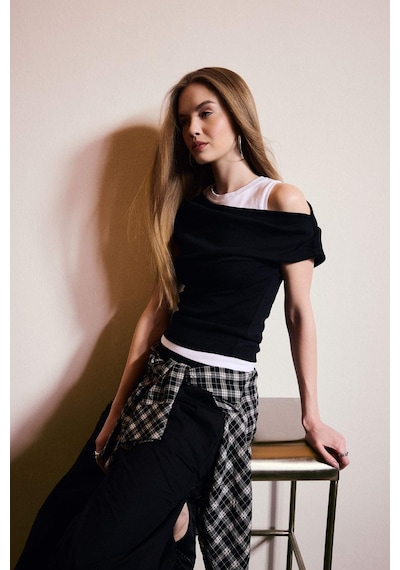 Defacto 26y801002342 Siyah Kadın T-shirt G9546ax/bk81
