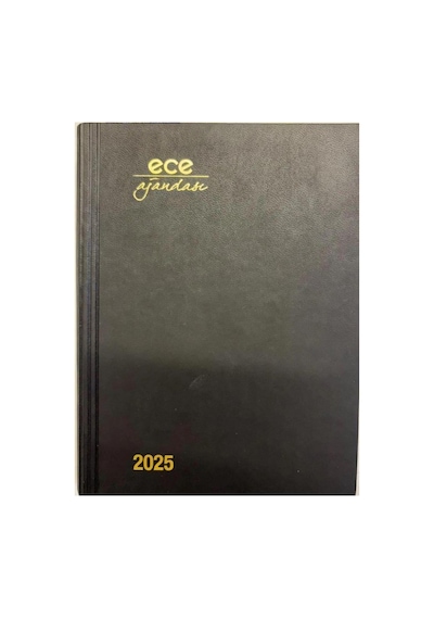 Ece Ajanda Marmaris Siyah Çizgili Günlük 12x16 2025