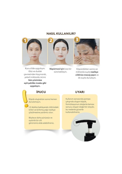 Ciltte Köpüren Jel Temizleyici & Maske Vita C Plus All İn One Pack Foam Cleanser 200 Ml
