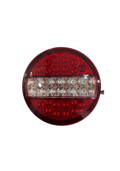 24 Volt Hamburger Tip Ledli Kırmızı - Beyaz 4 Fonksiyonlu Stop Lamba Sağ - Sol Takım