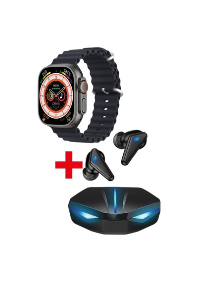 GS8 Watch 8 Ultra Akıllı Saat Siyah Watch 2.02 Inc K55 Oyuncu Bluetooth Kulaklık Hediye (İthalatçı Garantili) GS8 Watch 8 Ultra Akıllı Saat Siyah Watch 2.02 Inc K55 Oyuncu Bluetooth Kulaklık Hediye (İthalatçı Garantili)