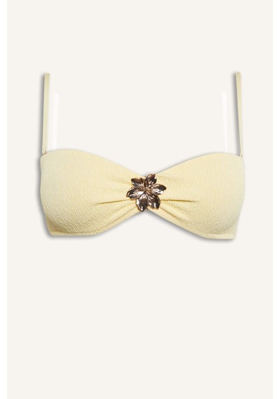 Defacto Regular Fıt Krinkıl Kumaş Bikini Üstü G9296ax26smyl118 Sarı-yl118