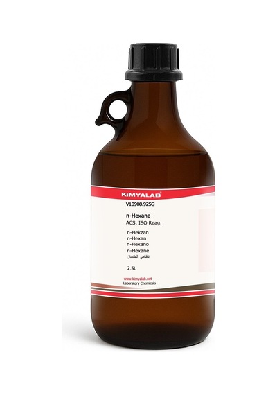 Kimyalab n-Hekzan 98% Saf n-Hexane Extra Pure Cam Şişe 2500 ML