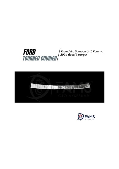 Ford Tourneo Courier Krom Arka Tampon Üstü Koruma 2024 P.çelik