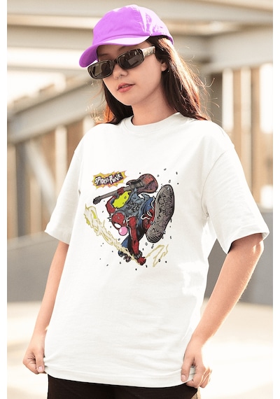 Spider Punk Beyaz Tişört Beyaz