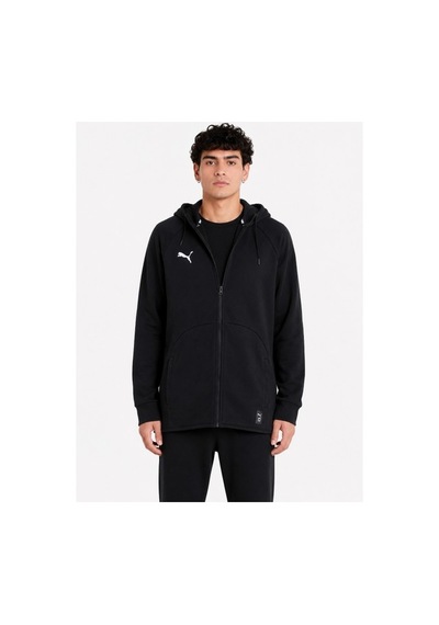 Puma Ess Logo Full Zip Erkek Siyah Günlük Sweatshirt 68224301