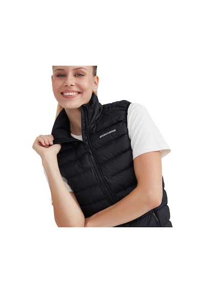 Skechers Kadın Siyah Yelek W Outerwear Padded Vest S231239-001 Siyah