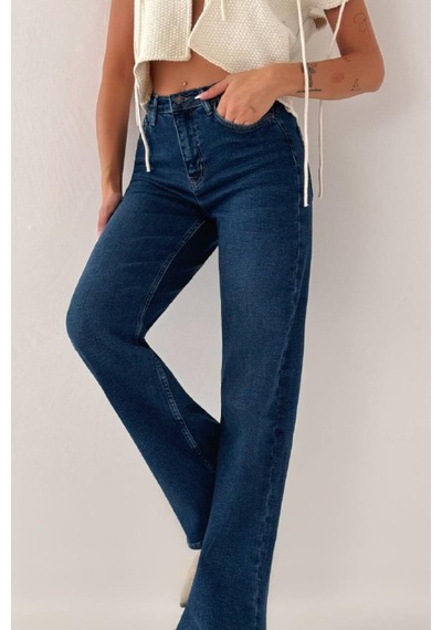 Lacarino 7596 Kadın Jean Pantolon Dark Blue