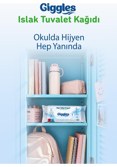 Giggles Islak Tuvalet Kağıdı Suda Çözünen Tuvalete Klozete Atılabilir Mendil 3 Paket 180 Adet