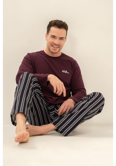 Arnetta Erkek Everything Is Possible Mor Uzun Kol Pijama Takım Ar3835-s-v1 Ar3835-s-v1