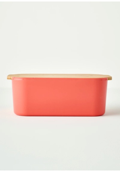 Bella Maison Breed 2in1 Kesme Tahtalı Ekmek Kutusu Somon 33x18,5x12 Cm Somon