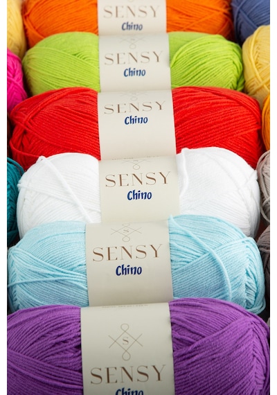 Sensy Chino El Örgü İpi Kazak Bluz İpi Yelek Hırka İpi Tunik İp Amigurumi İpi Mor 100 Gr - 330 M