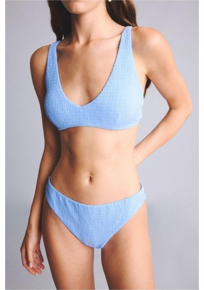 Defacto Regular Fıt Kırışık Dokulu Kumaş Mavi Bikini Alt G5349ax26smbe552 Mavi-be552