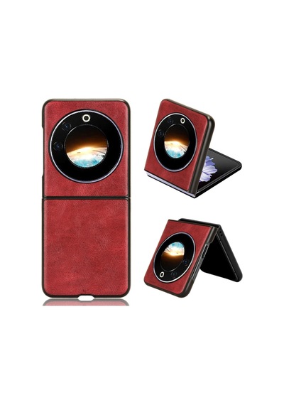 Tecno Phantom V Flip Deri Desenli Plastik Kılıf-al3156