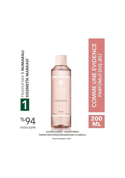Isparta Gülü Ve Paçuli Notalı Parfümlü Vegan Duş Jeli - 200 Ml Diğer