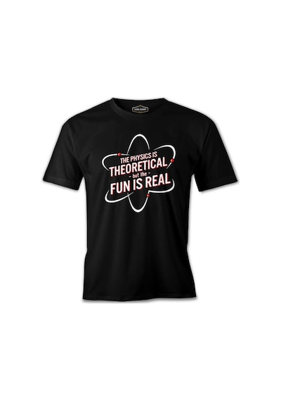 Okul Ve Bilim - Fizik Ve Atom Siyah Erkek Tshirt